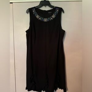 Prelude Black Cocktail dress Embellished at neckline